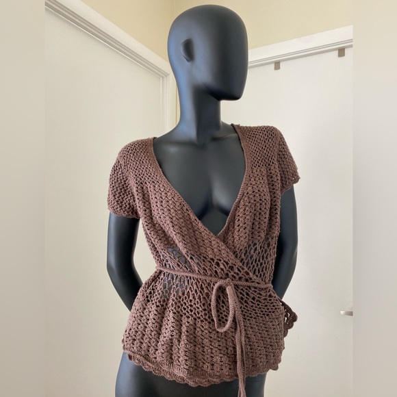 Elegant 100% Cotton Knitted Blouse - Picture 2 of 6